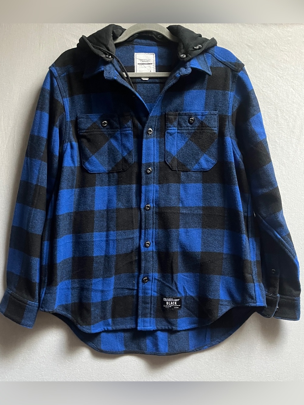 Chocolate Skateboards Hooded Plaid Flannel Shacket Shirt S